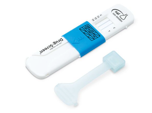 Hurtigtest Spytt, Drug-Screen Saliva Tracer for THC, Amfetamin, Kokain, Opiater og Metamfetamin , eske a 25 stk