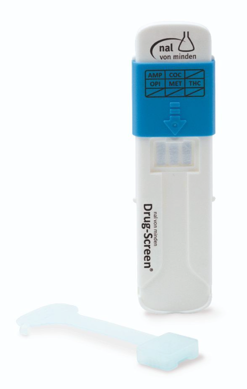 Hurtigtest Spytt, Drug-Screen Saliva Tracer for THC, Amfetamin, Kokain, Opiater og Metamfetamin , eske a 25 stk