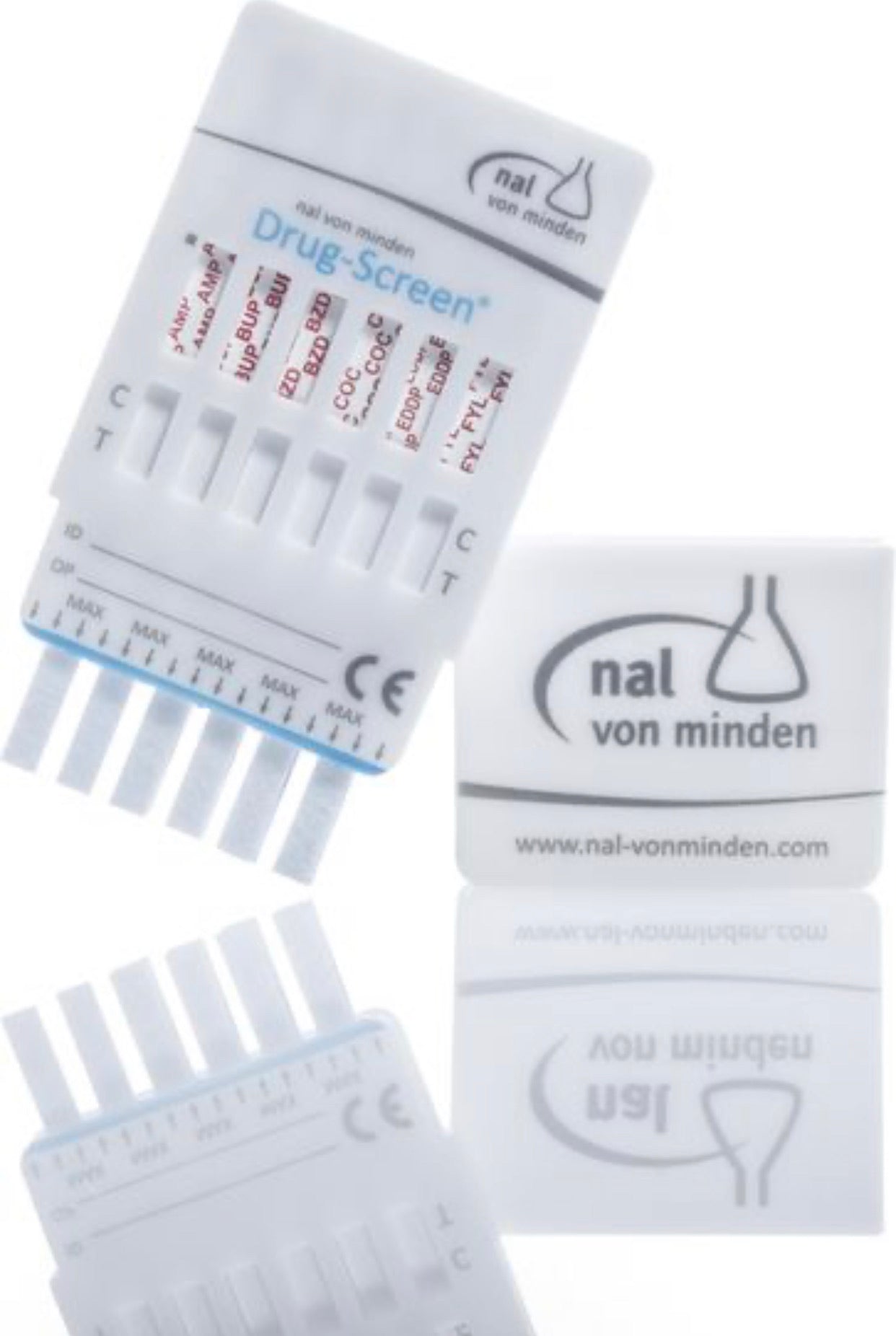 Hurtigtest for 15 typer narkotika. Drug-screen multi 15RA-AC-A, eske med 25 tester